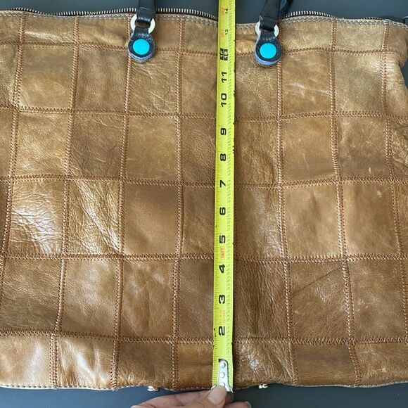 Gabs Franco Gabrielli Italy Patchwork Leather Convertible Tote Shoulder Bag Boho - Picture 16 of 16